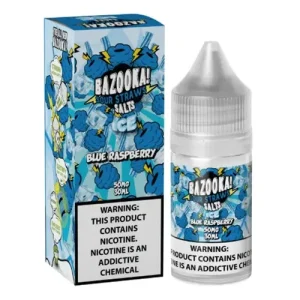 Blue Raspberry Ice Sour Candy Salt By Bazooka Sour Straws Salt 30ML