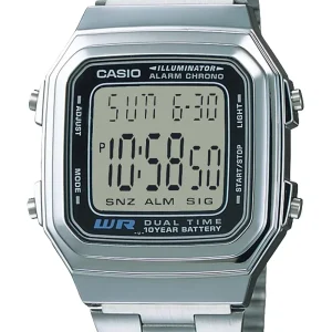Casio Collection A178Wa-1Ajh Mens Silver Watch Durable Classic Design