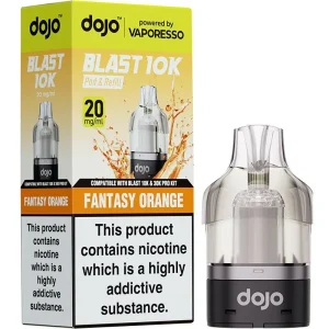 Fantasy orange DOJO Blast 10K pod & refill by Vaporesso 10ml