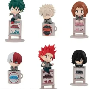 MegaHouse My Hero Academia Glasses Figures Tea Time, 6pc Box
