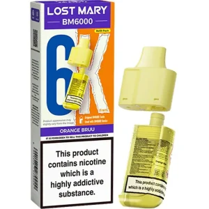 Orange bruu Lost Mary BM6000 pod & refill 12ml