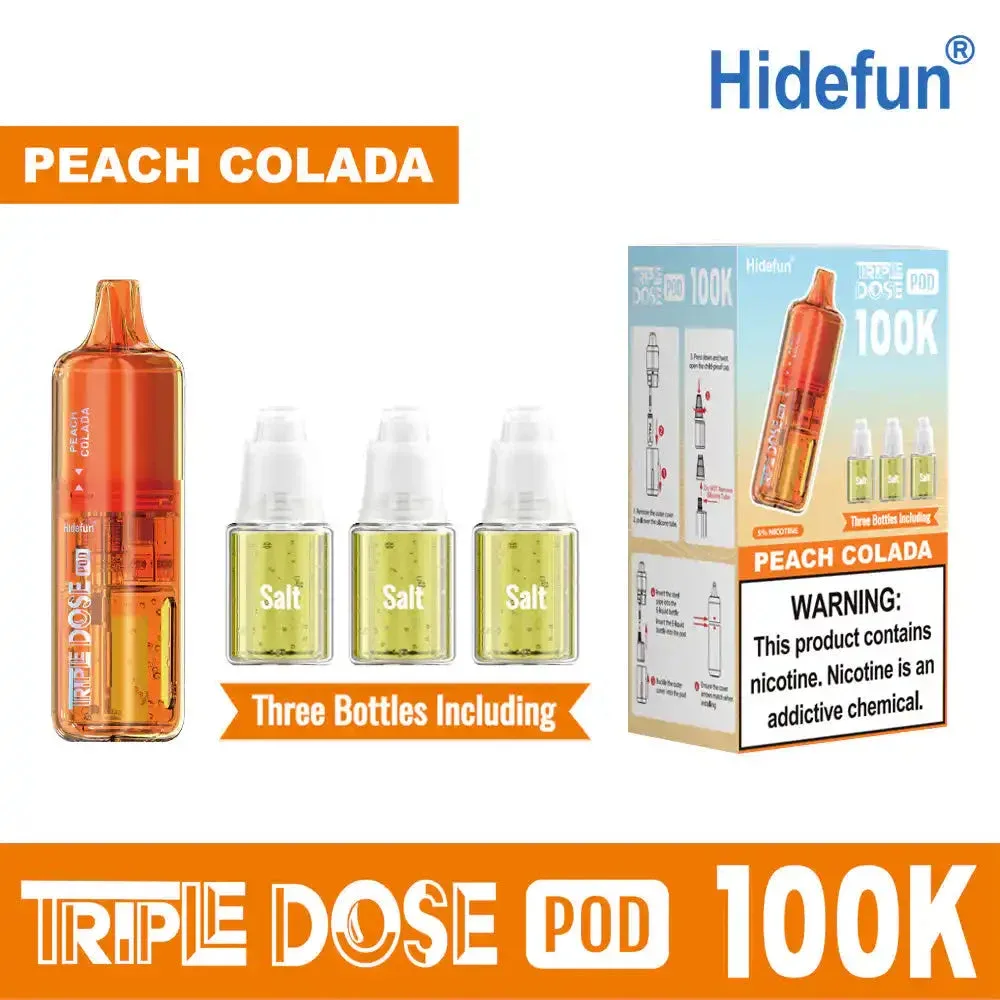 Peach Colada - Hide Fun Triple Dose 100K Disposable Vape Pod