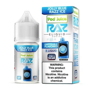 Pod Juice X RAZ Salt – Jolly Blue Razz Ice- 30ML E-Liquid