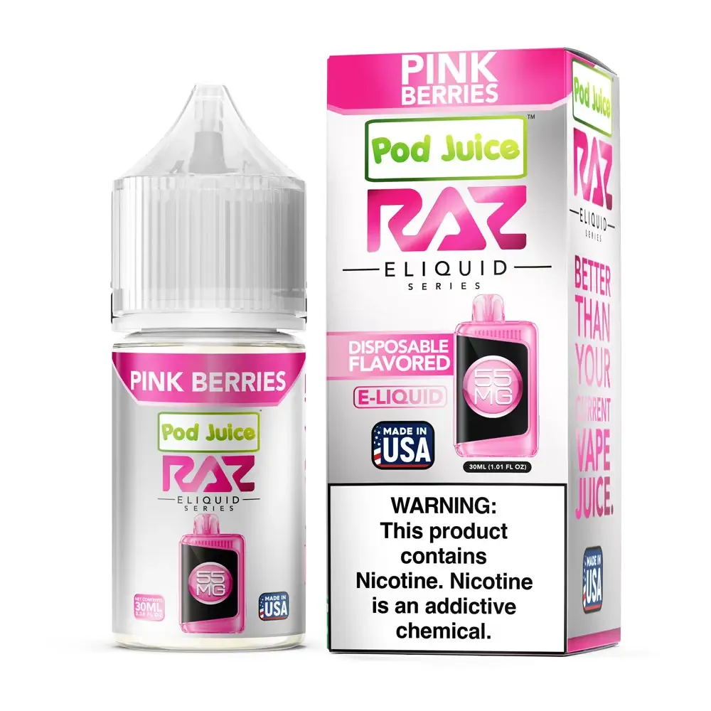 Pod Juice X RAZ Salt – Pink Berries – 30ML E-Liquid