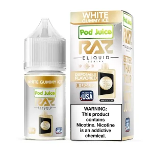 Pod Juice X RAZ Salt – White Gummy Ice – 30ML E-Liquid