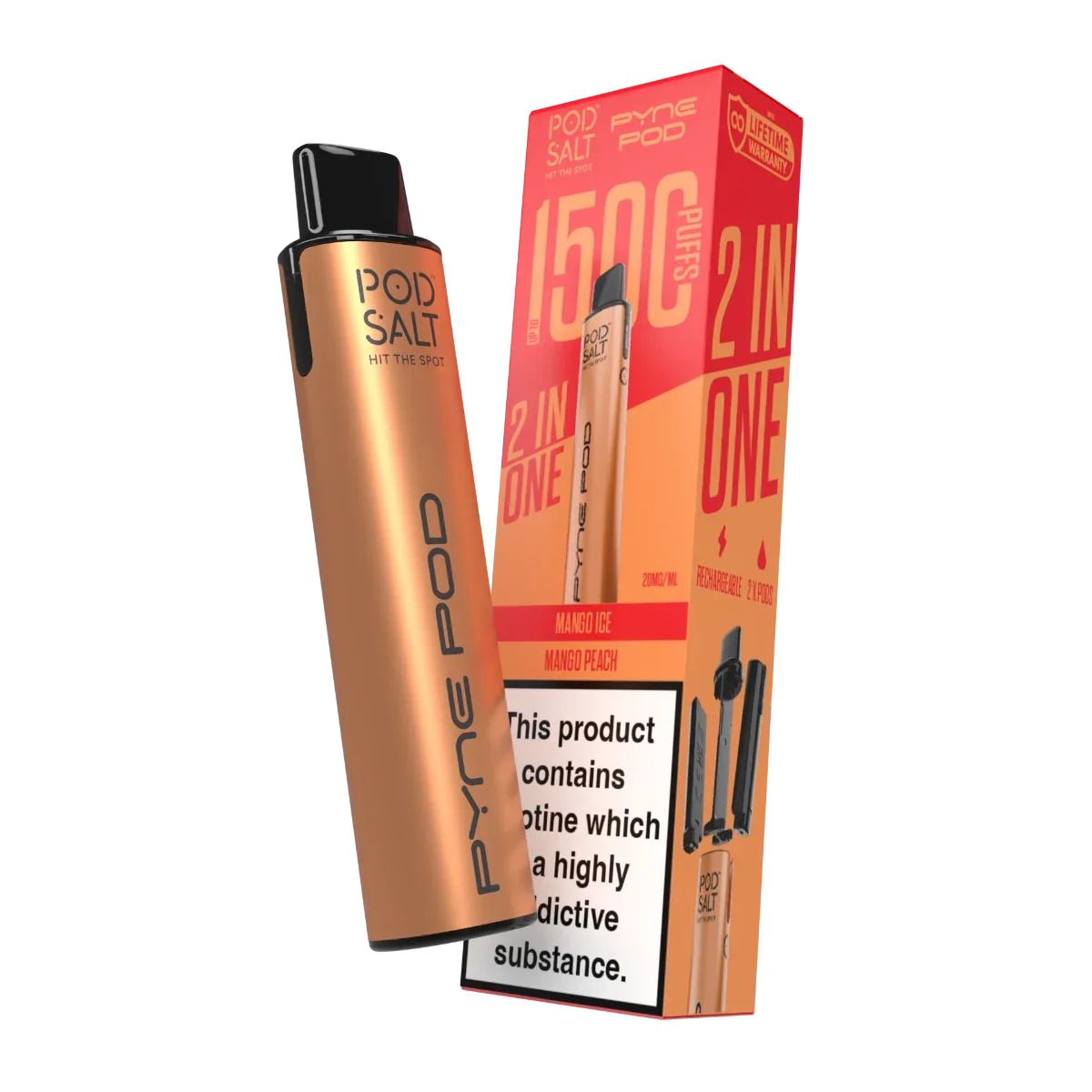 Pod Salt Pyne Pod 2 in One Starter Kit Mango Edition