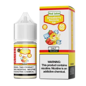 Pod Juice Strawberry Banana Ice TF 30ml Nic Salt Vape Juice - 55mg