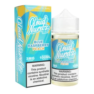 Iced Peach Blue Raspberry 100ml Synthetic Nic Vape Juice - Cloud Nurdz - 6MG