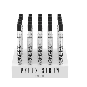 Pyrex V2 Dab Straw With Silicone Cap - 25 Count Display