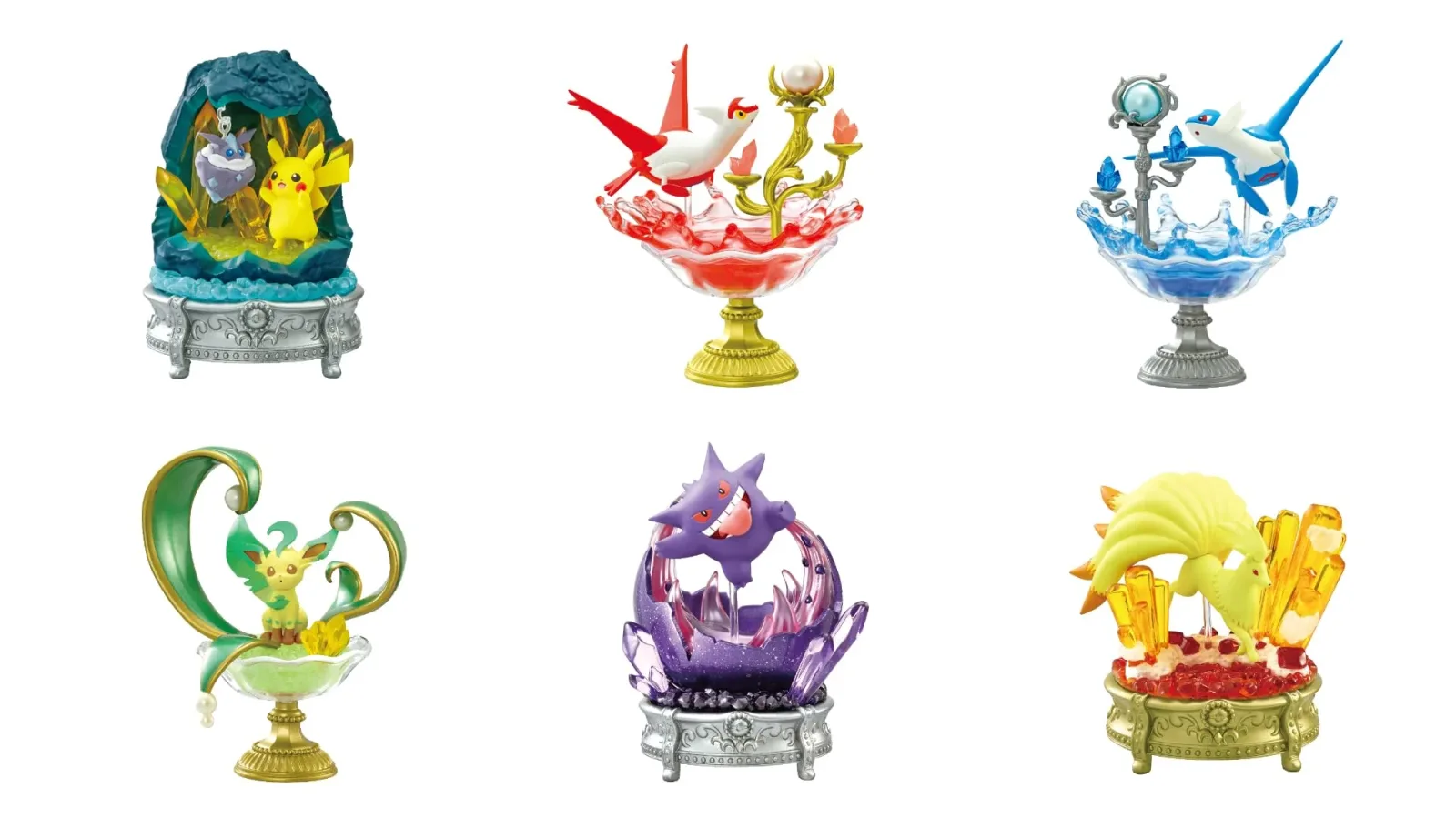 Re-Ment Pokemon Gemstone Collection 6-Figure Set Hikari Kagayaku Shinpi No Kiseki