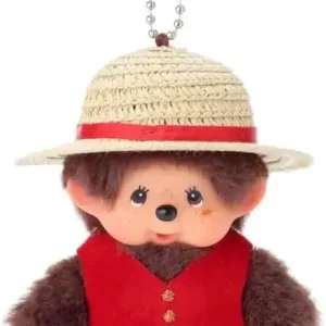 Sekiguchi One Piece Luffy Monchhichi Key Chain Plush Toy Figure