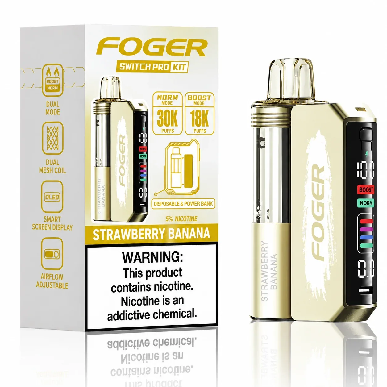 Strawberry Banana - Foger Switch Pro 30K Disposable Kit