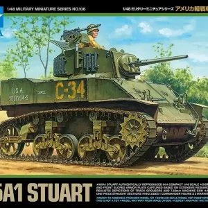 Tamiya 1/48 Military M5A1 Stuart Light Tank Model 32606