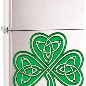 Zippo Lighter - Celtic Shamrock Clover Knot