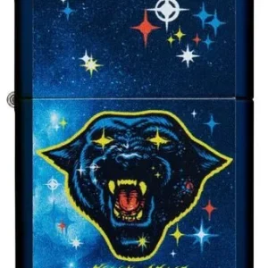 Zippo Lighter - Santa Cruz Starry-Eyed Panther Navy Matte