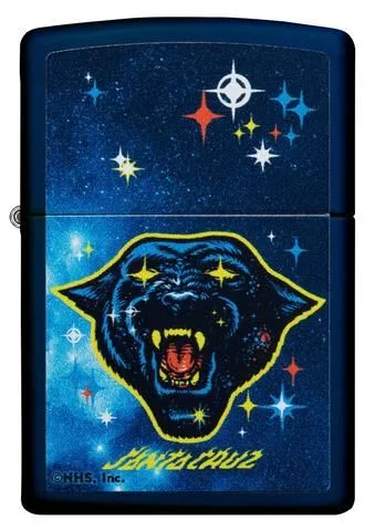 Zippo Lighter - Santa Cruz Starry-Eyed Panther Navy Matte