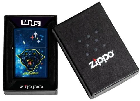 Zippo Lighter - Santa Cruz Starry-Eyed Panther Navy Matte - Image 2