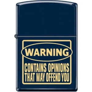 Zippo Lighter - Warning Contain Opinions